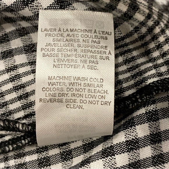 Dynamite | Size P/S | Houndstooth Plaid Mini Skirt White Black & Brown Tones - Picture 5 of 5